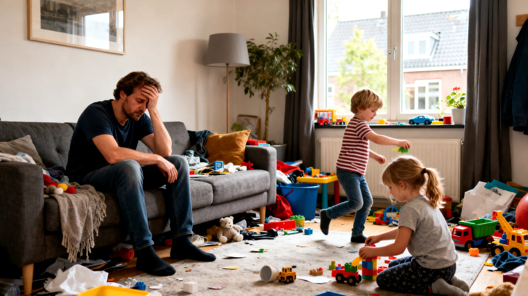 Vader worstelt met overmatige permissiviteit tegenover zijn kinderen en vindt het moeilijk om grenzen te stellen"